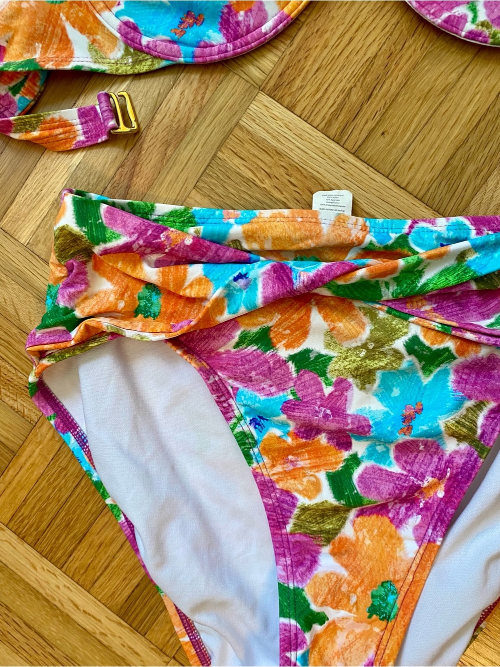 Floral Twist-Front Bikini - Picture 2 of 4